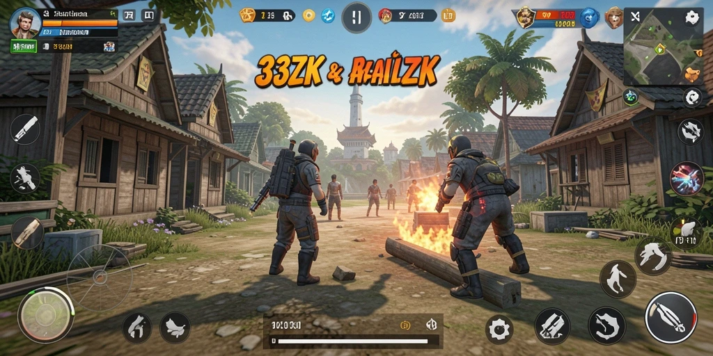 Tampilan gameplay menarik dari 33ZK yang menunjukkan kreativitas pemain.