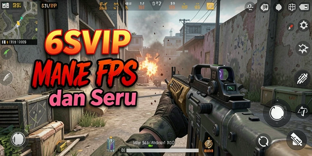 Screenshot gameplay 6SVIP yang menunjukkan aksi tembak-menembak yang mendebarkan.
