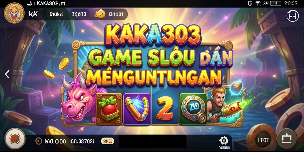 Tampilan menarik dari gameplay KAKA303 dengan berbagai tema slot.
