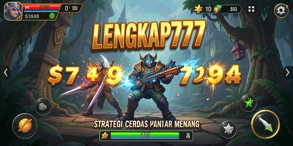 Tampilan gameplay <strong>LENGKAP777</strong> menunjukkan pertarungan strategi yang mendebarkan.