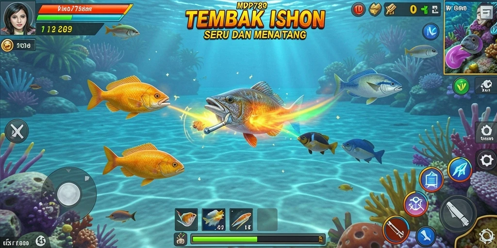Screenshot menampilkan aksi seru dalam gameplay Tembak Ikan MVP789.