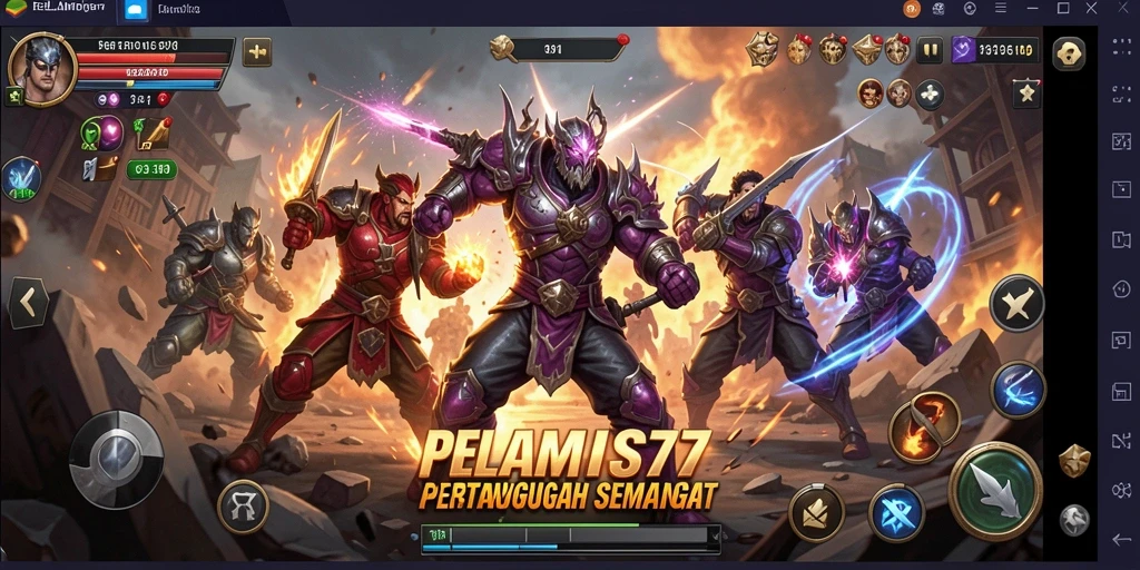 Gameplay mendebarkan dalam pertarungan karakter di PELAMIS77.