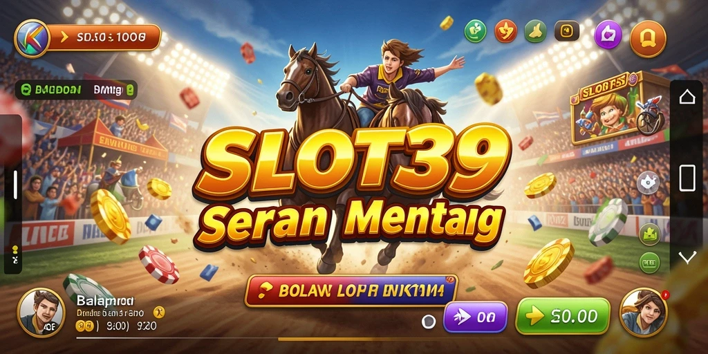Screenshot menampilkan aksi balapan seru di SLOT39.