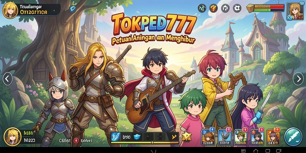 Screenshot utama TOKPED777 menampilkan aksi seru dalam dunia Anime.