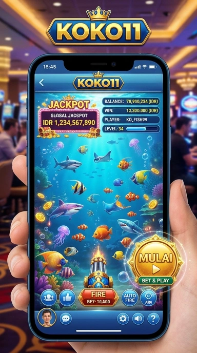 Tampilan utama aplikasi koko11 yang modern dan berwarna.